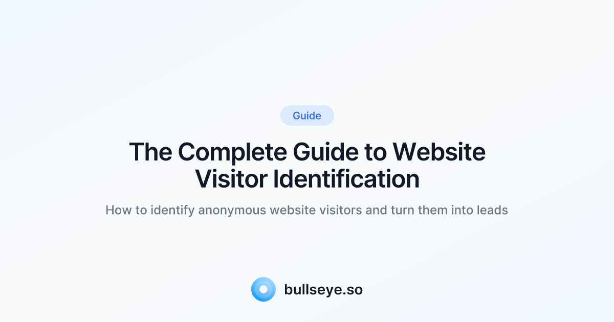 Website Visitor Identification Guide | How It Works | Bullseye