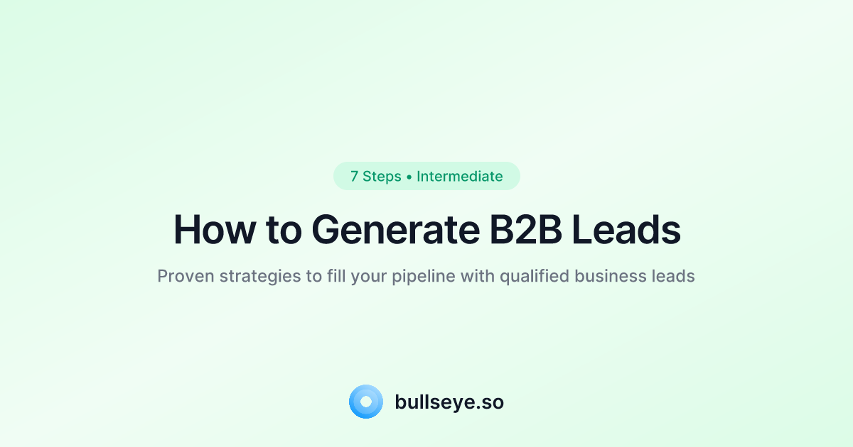 How to Generate B2B Leads: Complete Guide | Bullseye