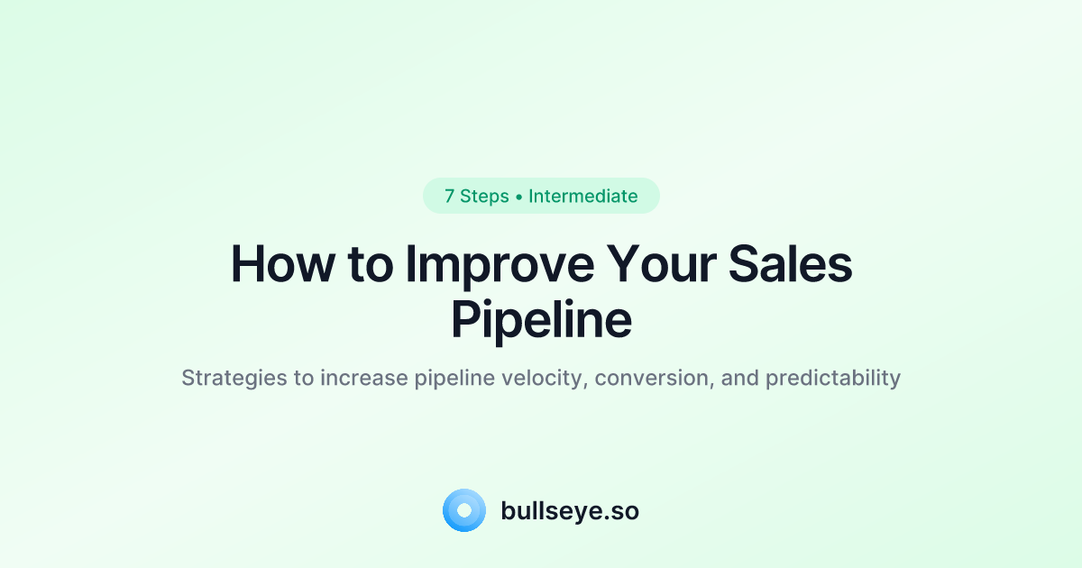 How to Improve Your Sales Pipeline: Complete Guide | Bullseye