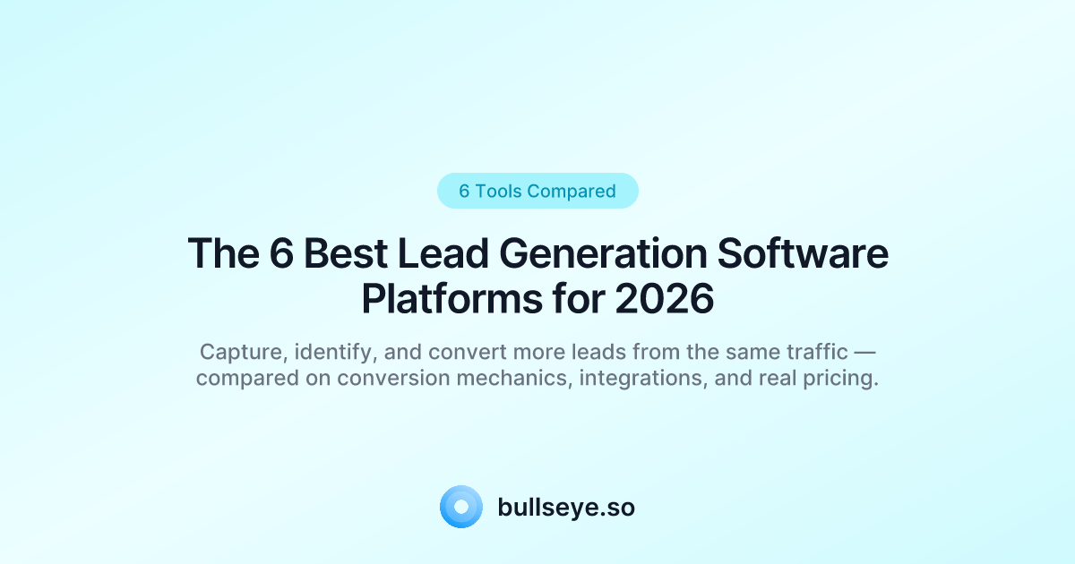 Best Lead Generation Software 2026: 6 Top Tools Compared | Bullseye