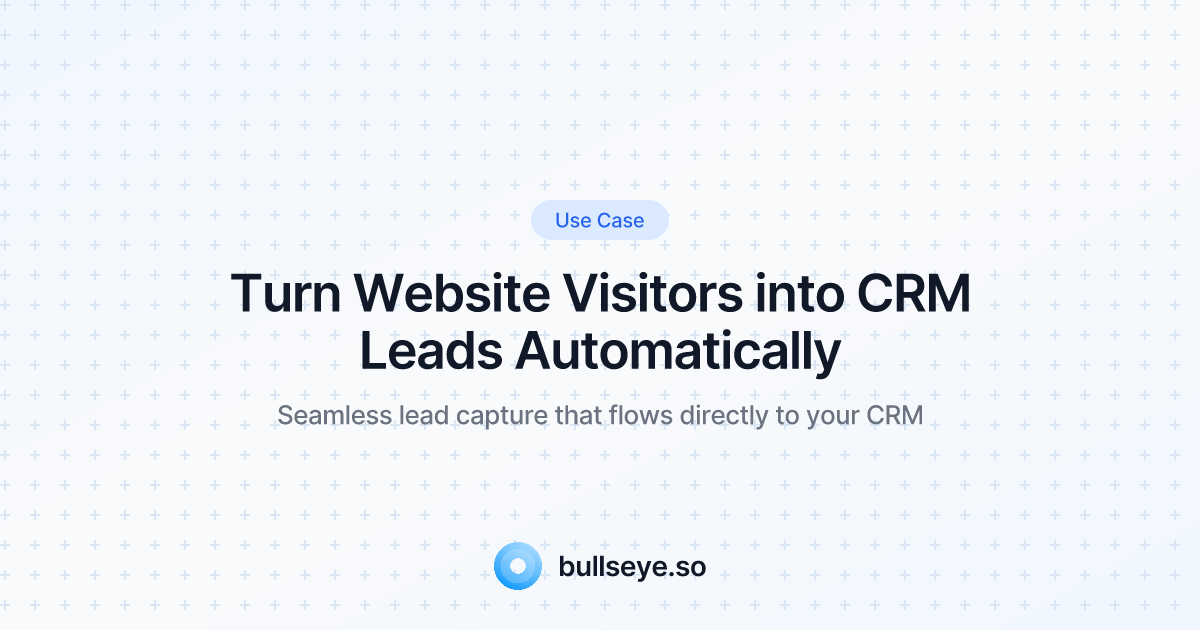 Lead Generation CRM Integration | Automatic Lead Capture | Bullseye